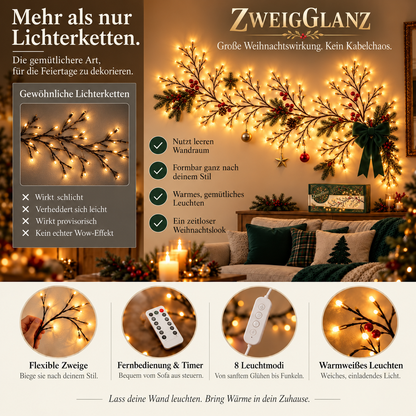 ZweigGlanz™  Dekorative LED-Lichterzweige